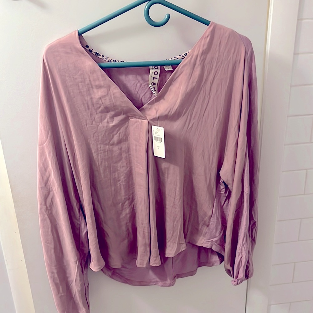 Never worn pink Dolan blouse.  Size small